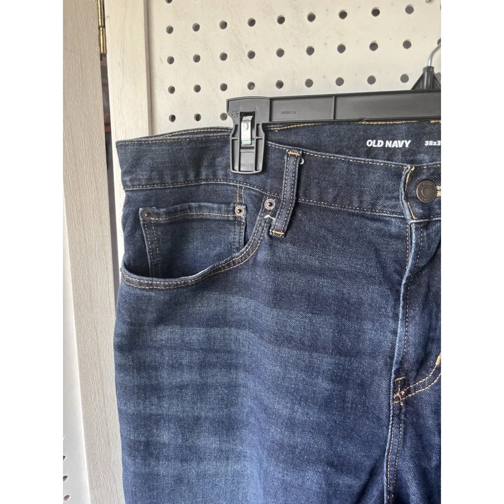 Old Navy Jeans Mens 38x30 Dark Wash Athletic Taper Built-In Flex Denim Stretch